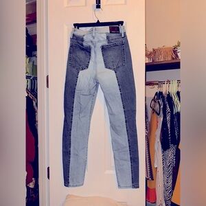 Stylish Two-Tone Women's Jeans